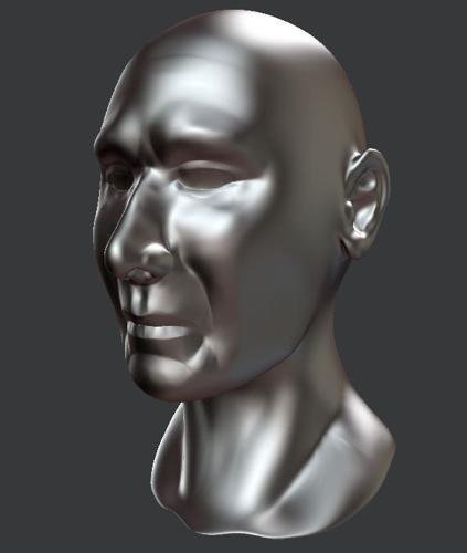 Human head sculpt preview image